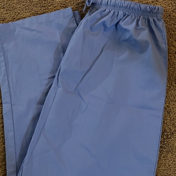 5/$25 Blue Scrub Pants Elastic Waist Drawstring XL Medical Intern School New Job - Picture 9 of 9
